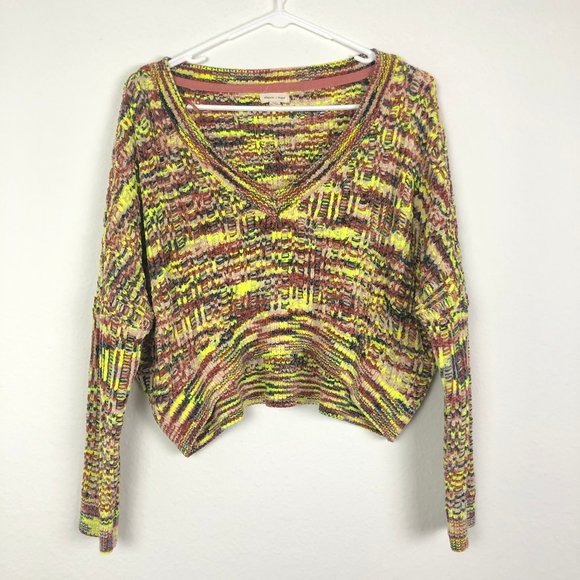 Silence + Noise Neon Cropped Chenille Sweater - Picture 2 of 6
